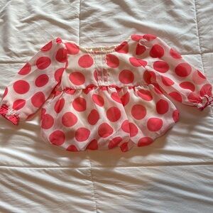 Healthtex Pink Polka Dot Kids Casual Dress
